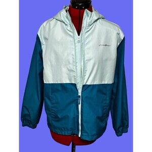 Eddie Bauer Youth Kids Blue Windbreaker Jacket Size Youth Large/XL